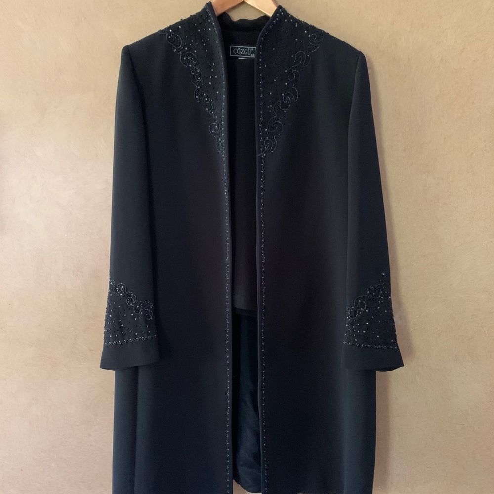 Elegant black dress suit set